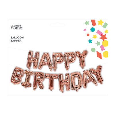 Rose Gold Happy Birthday Balloon Banner thumbnail 2