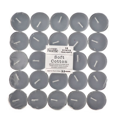 Soft Cotton Scented Tealights 50pk