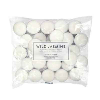 Wild Jasmine Scented 8 Hour Burn Tealights 30pk