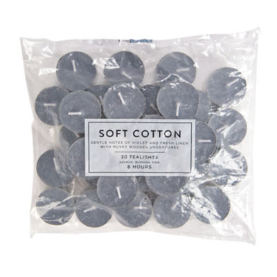 Fresh Cotton Scented 8 Hour Burn Tealights 30pk
