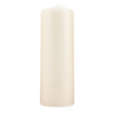 Unscented Cream Large Pillar Candle