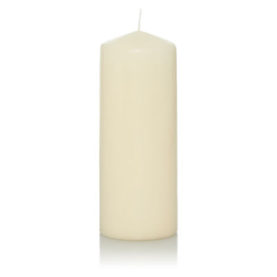 White Unscented Medium Pillar Candle