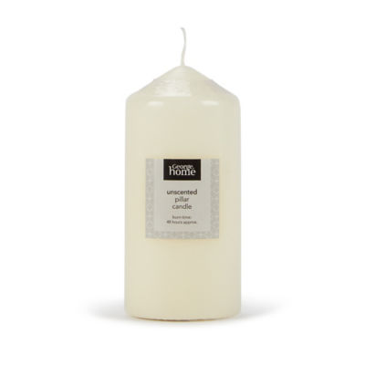 Unscented Cream Medium Pillar Candle thumbnail 2
