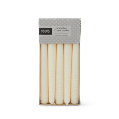 Cream Unscented Dinner Candles 10pk thumbnail 2