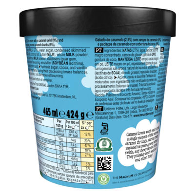Caramel Chew-Chew Ice Cream Tub 465 ml thumbnail 3