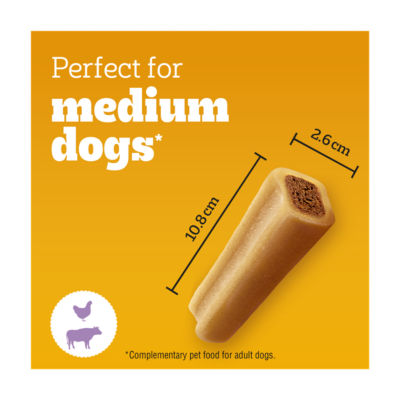 JUMBONE Medium Dog Treats Beef and Poultry 2 Chews thumbnail 4