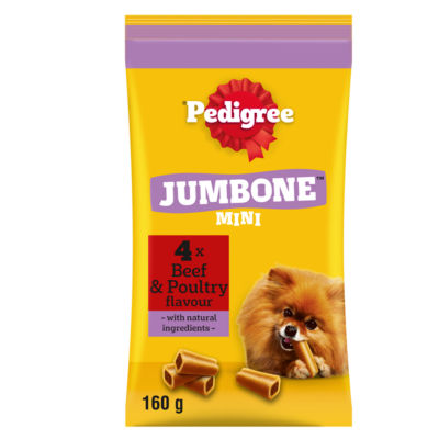 JUMBONE Mini Small Dog Treats Beef and Poultry 4 Chews thumbnail 2