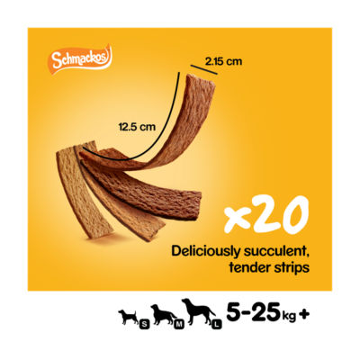 SCHMACKOS Poultry Dog Treats 20 Strips thumbnail 4