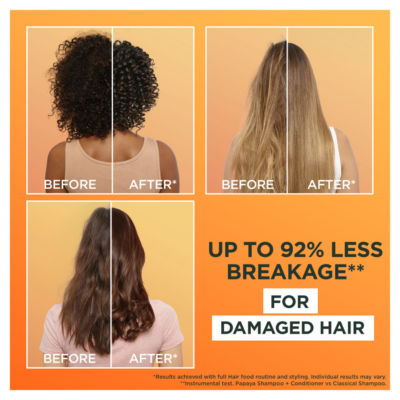 Ultimate Blends Hair Food Repairing Papaya Conditioner For Damaged Hair 350ml thumbnail 3