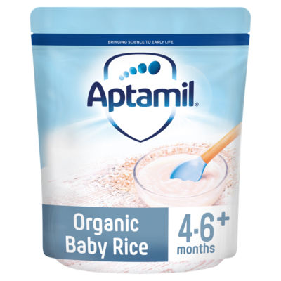 Aptamil Organic Baby Rice Cereal, 4 mths+