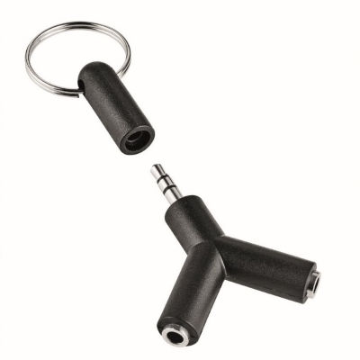 Headphone Splitter with Keyring Cap