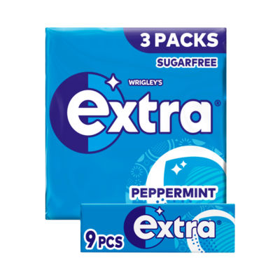 Peppermint Sugarfree Chewing Gum Multipack 3x9 Pieces thumbnail 2