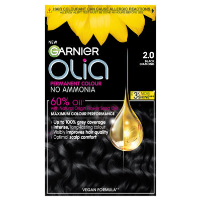 Olia 2.0 Black Diamond: 100% Grey Coverage, No Ammonia, for luminous hair color. thumbnail 2