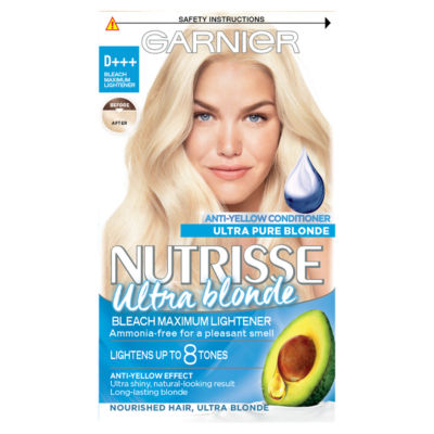Nutrisse Ultra Bleach Dye, Vegan, D3+ Cool Blonde, brilliant, icy blonde hair color. thumbnail 2