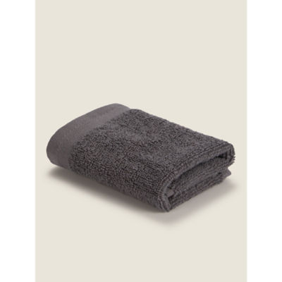 George Home Small Charcoal 100% Cotton Hand Towel
