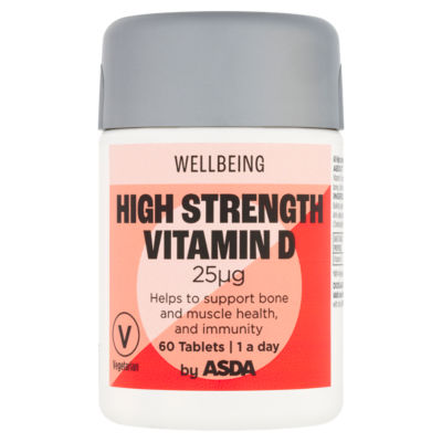 Wellbeing 1 a day High Strength Vitamin D 25μg 60 Tablets thumbnail 2