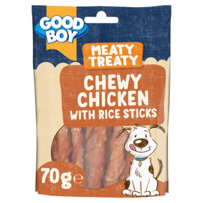 Meaty Treaty Chewy Chicken with Rice Sticks 70g thumbnail 2