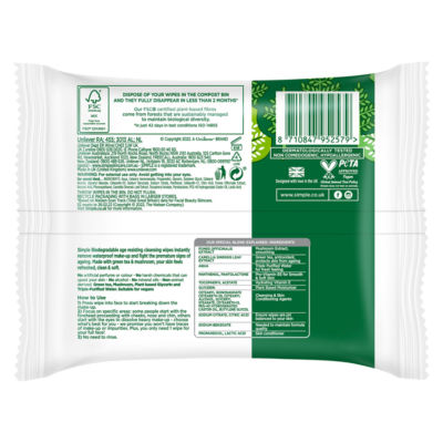 Regeneration Biodegradable Facial Wipes Age Resisting 20 wipes thumbnail 3