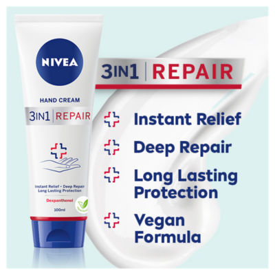 NIVEA 3 in 1 Repair Hand Cream 100ml thumbnail 4