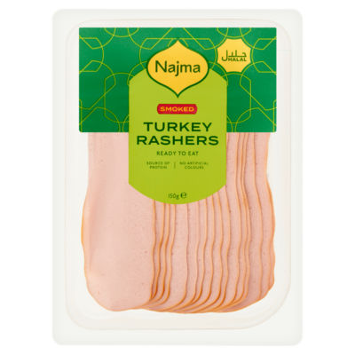 Najma Halal Sliced Turkey Rashers Smoked 150g