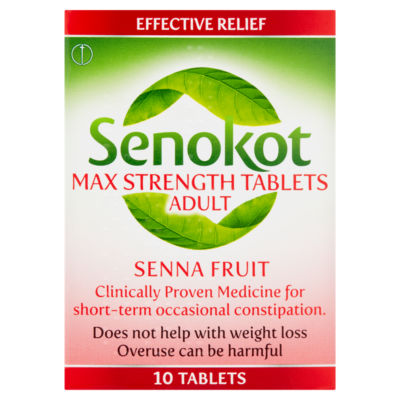 Max Strength Tablets Adult Senna Fruit 10 Tablets thumbnail 2