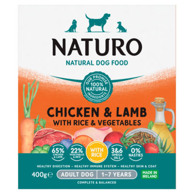Natural Dog Food Chicken & Lamb with Rice and Vegetables Adult Dog 1 to 7 Years 400g thumbnail 2