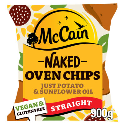 Naked Oven Chips Straight Cut 900g