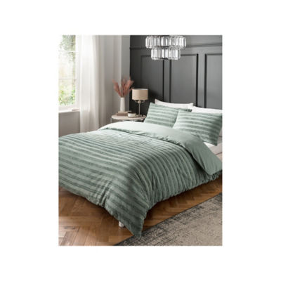 Green Luxury Tufted 100% Cotton Duvet Set Double thumbnail 2