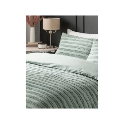 Green Luxury Tufted 100% Cotton Duvet Set Double thumbnail 3