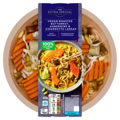 Vegan Roasted Butternut, Aubergine & Courgette Laksa