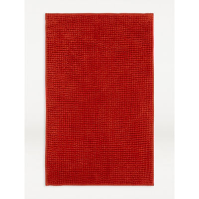 Burnt Orange Solid Chenille Bath Mat thumbnail 2