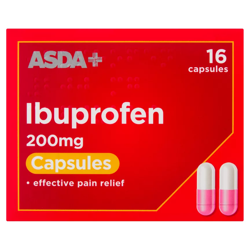 ASDA Ibuprofen 200mg Capsules 16 Capsules