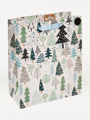 Christmas Tree Print Large Gift Bag thumbnail 2