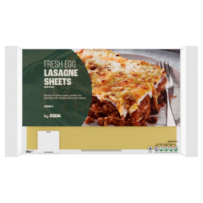 ASDA Fresh Egg Lasagne Sheets Serves 6