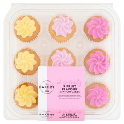 The BAKERY at ASDA 9 Fruit Flavour Mini Cupcakes