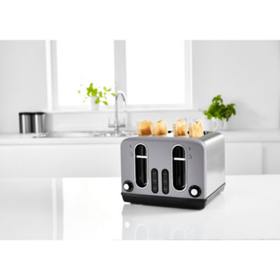 Grey Stainless Steel 4 Slice Toaster thumbnail 3