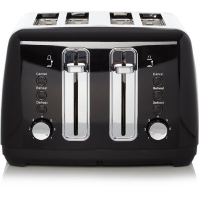 Black 4 Slice Toaster