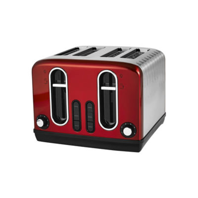 Red Stainless Steel 4 Slice Toaster thumbnail 2