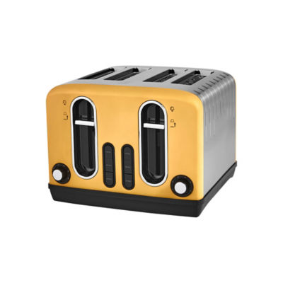 Yellow Stainless Steel 4 Slice Toaster thumbnail 2