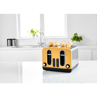 Yellow Stainless Steel 4 Slice Toaster thumbnail 3