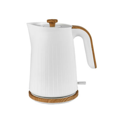 White And Wood Textured Scandi Fast Boil Kettle 1.7L thumbnail 2