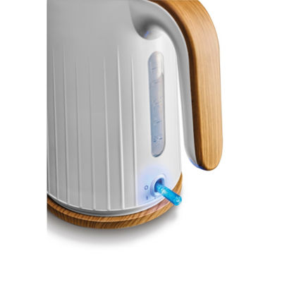 White And Wood Textured Scandi Fast Boil Kettle 1.7L thumbnail 3