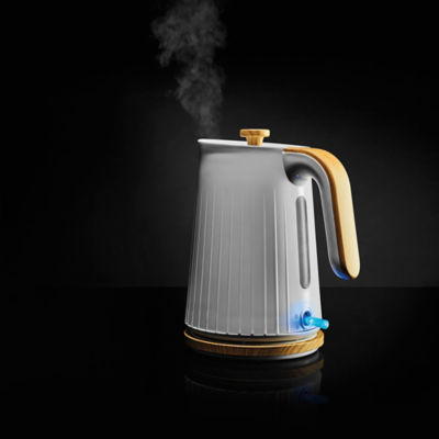 White And Wood Textured Scandi Fast Boil Kettle 1.7L thumbnail 5