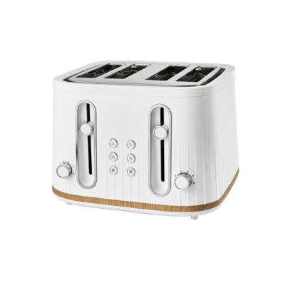 White And Wood Scandi 4 Slice Toaster thumbnail 2
