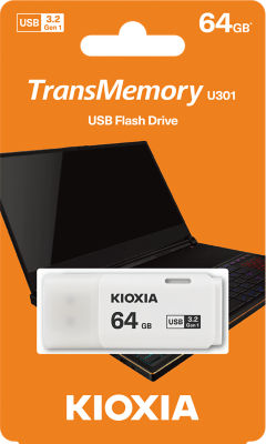 TransMemory U301 USB Flash Drive - White 64GB thumbnail 3