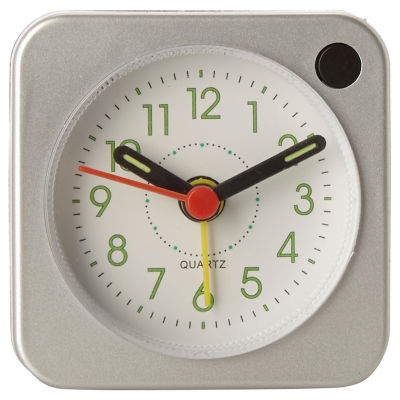 Silver Travel Alarm Clock
