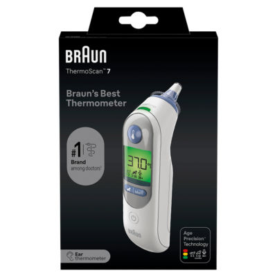 ThermoScan® 7 Ear thermometer | Age Precision® Technology | Colour-coded Digital Display | Baby and Infant Friendly | #1 Brand among doctors1