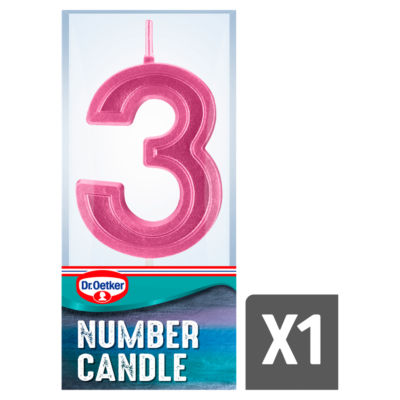 Number Three Birthday Candle thumbnail 2