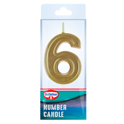 Number Six Birthday Candle thumbnail 4