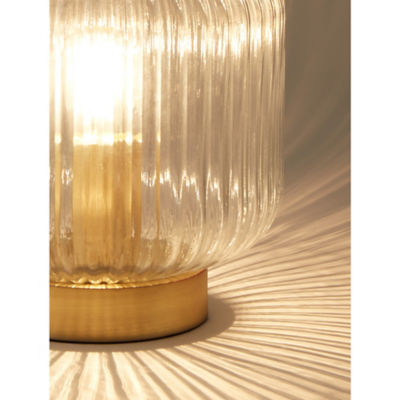 Clear Ribbed Glass Lamp thumbnail 4